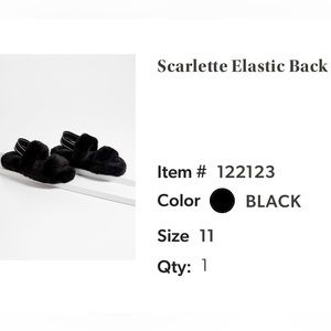 Black fuzzy slippers